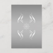 Elégante carte d'information Silver White Guest (Dos)