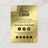 Elégante carte d'insertion de Merci de Parties sci (Dos)