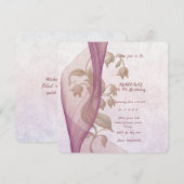 Elégante carte d'invitation 70 e anniversaire fleu (Devant / Derrière)