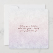 Elégante carte d'invitation 70 e anniversaire fleu (Dos)