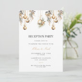 Élégante carte d'invitation à la réception décorat (Debout devant)