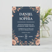 Elégante carte d'invitation de mariage (Debout devant)