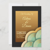 Élégante carte d'invitation de mariage (Devant)