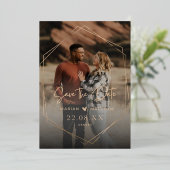 Elégante carte d'invitation de mariage (Debout devant)