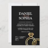 Elégante carte d'invitation de mariage (Devant)