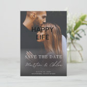 Elégante carte d'invitation de mariage (Debout devant)