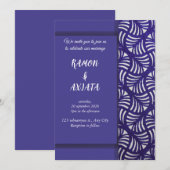 Élégante carte d'invitation de mariage (Devant / Derrière)