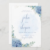 Elégante carte d'invitation de mariage (Devant / Derrière)