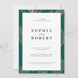Elégante carte d'invitation de mariage avec masque