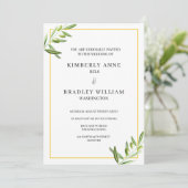 Elégante carte d'invitation de mariage - départ d' (Debout devant)