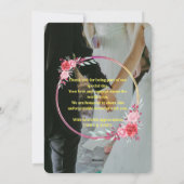 Élégante carte d'invitation de mariage modifiable (Dos)