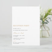Élégante carte d'invitation de réception de script (Debout devant)