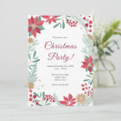 Élégante carte d'invitation Festive de Noël (Debout devant)