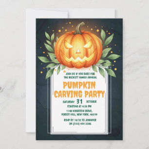 Elégante carte d'invitation Halloween Jack-o’-La