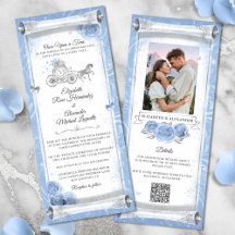 Elégante carte d'invitation Mariage à défilement C