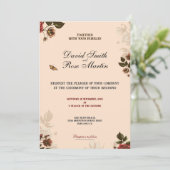 Elégante carte d'invitation mariage pour votre spé (Debout devant)