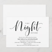 Élégante carte d'invitation pour le dîner de répét (Devant / Derrière)