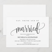 Élégante carte d'invitation pour le dîner de répét (Devant / Derrière)