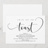 Élégante carte d'invitation pour le dîner de répét (Devant / Derrière)