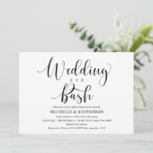 Élégante carte d'invitation pour le dîner de répét (Debout devant)