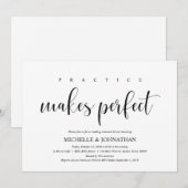 Élégante carte d'invitation pour le dîner de répét (Devant / Derrière)