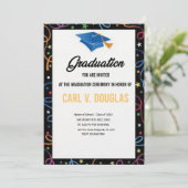 Élégante carte d'invitation pour un diplôme d'étud (Debout devant)