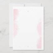 Élégante carte d'invitation rose et Baby shower Br (Dos)