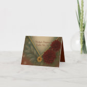 élégante carte d'invité à fleurs d'automne (Devant)