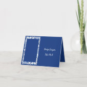 Elégante carte d'invité grecque bleue et blanche M (Devant)