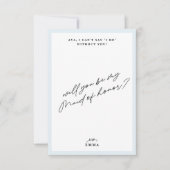 Élégante carte d'offre Vintage bleue (Devant)