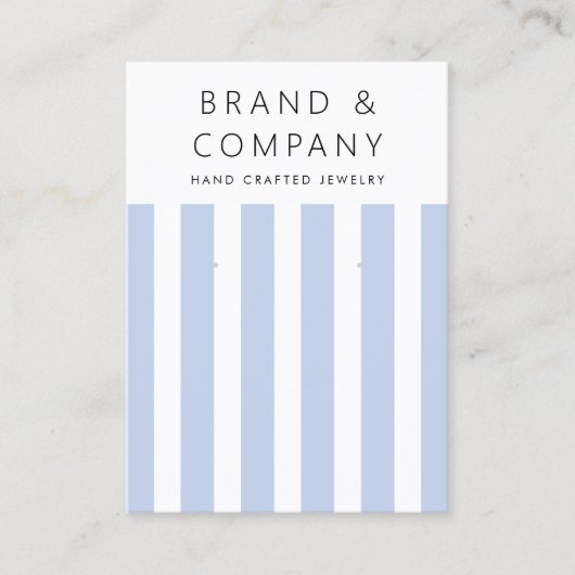 Elégante carte d'oreille bleu poussiéreux (Devant)