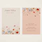 Elégante carte d'oreille fleur sauvage bijoux (Devant & derrière)