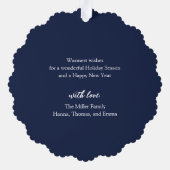 Elégante carte d'ornement de papier photo floral d (Verso)