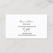 Élégante carte du monde gris sur blanc (Dos)