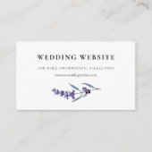 Elégante carte du site web mariage de lavande fleu (Devant)