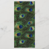 Élégante carte en rack Emerald Green Gold Peacock (Dos)