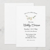 Elégante carte Faire-part Baby shower (Devant / Derrière)