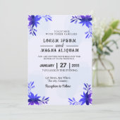 Elégante carte faire-part de mariage aquarelle (Debout devant)