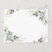 Elégante carte Faire-part de mariage florale Dusty (Dos)