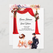 Elégante carte Faire-part de mariage florale - Rom (Devant / Derrière)