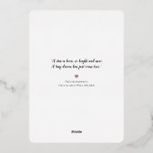 Élégante carte Faire-part de naissance à huile de  (Verso)