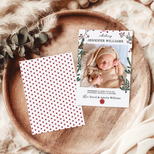 Elégante carte Faire-part de naissance bébé à cadr