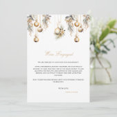 Élégante carte Fiançailles de Noël (Debout devant)