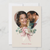 Elégante carte fiançailles florale (Dos)