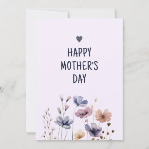 Elégante carte fleurie Maman Joyeuse carte de jour