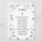 Elégante carte Floral Seating Plan avec nom d'invi (Devant)