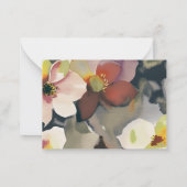 Elégante carte florale aquarelle avec nom (Dos)