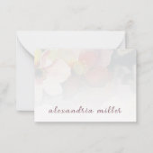 Elégante carte florale aquarelle avec nom (Devant)