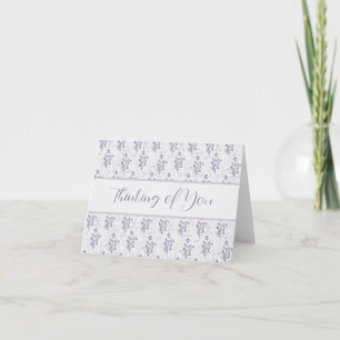 Élégante carte florale Lavender Pattern