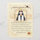 Élégante carte Gold Graduation (Devant / Derrière)